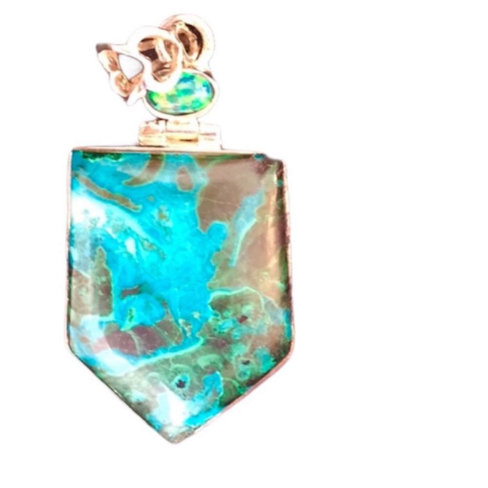 Ladies Malachite in Chrysolla Pendant